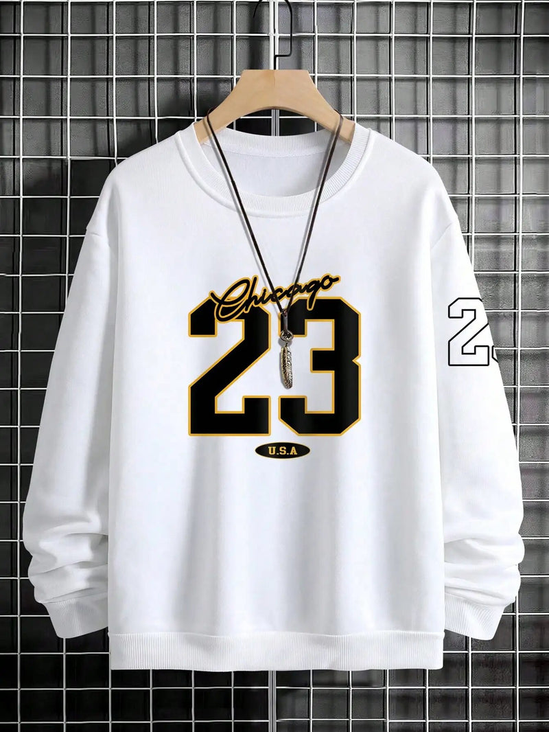 CHICAGO 23 Men's Streetwear Fleece Sweatshirts