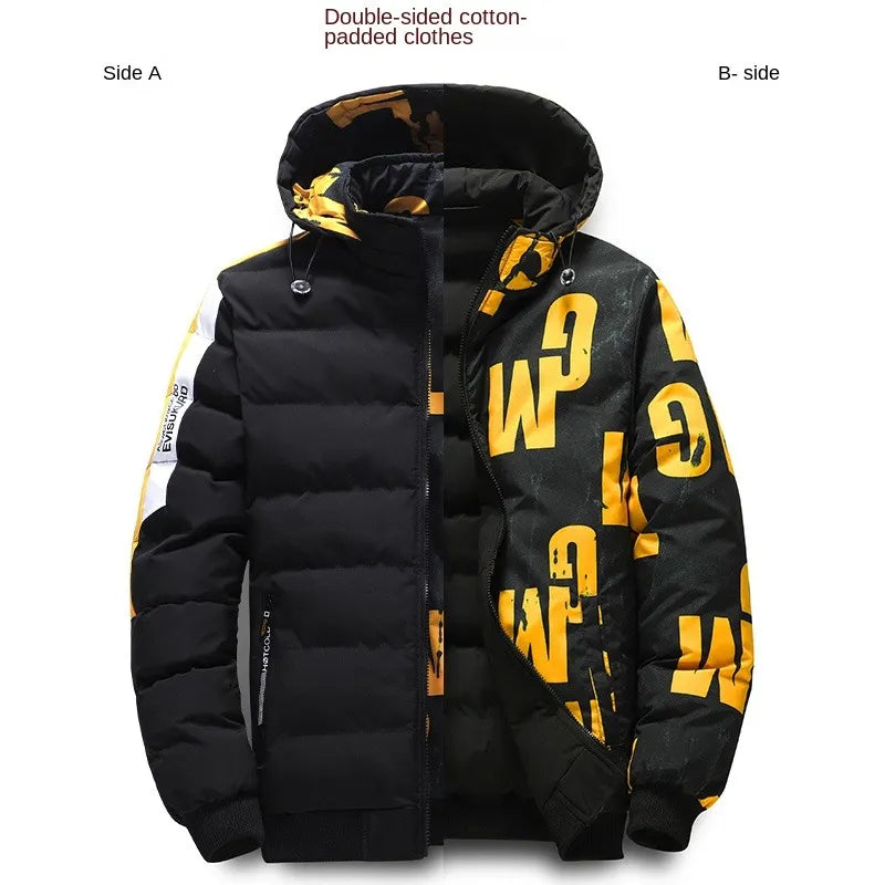 BASE Men's Autumn Winter Padded Double-Sided Coat