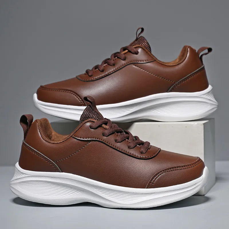 EXUDE Men's Casual PU Faux Leather Sneakers