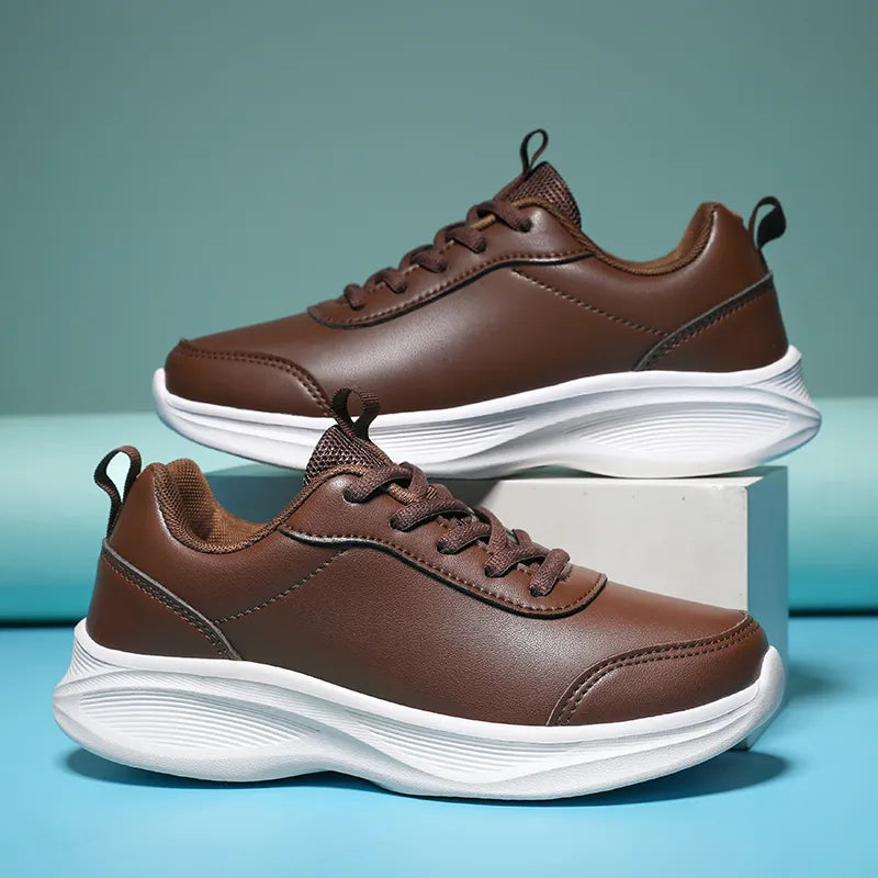 EXUDE Zapatillas informales de piel sintética para hombre