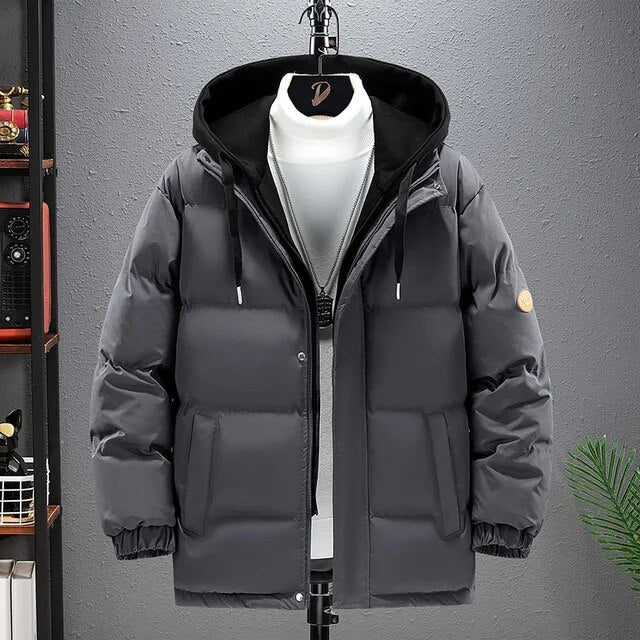 DEIN Abrigo Parkas Liso Harajuku de Invierno para Hombre 