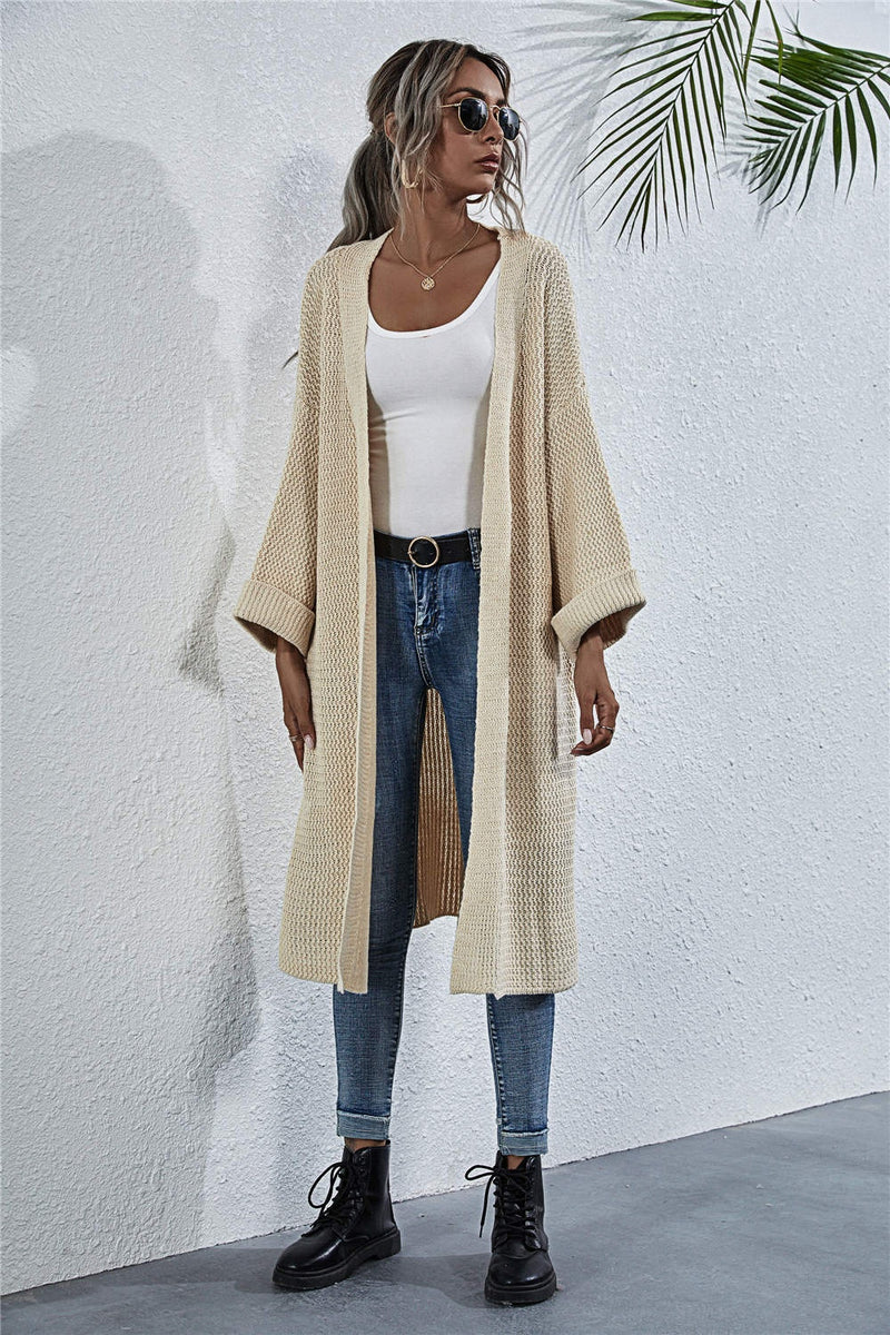 Open Front Long Sleeve Cardigan