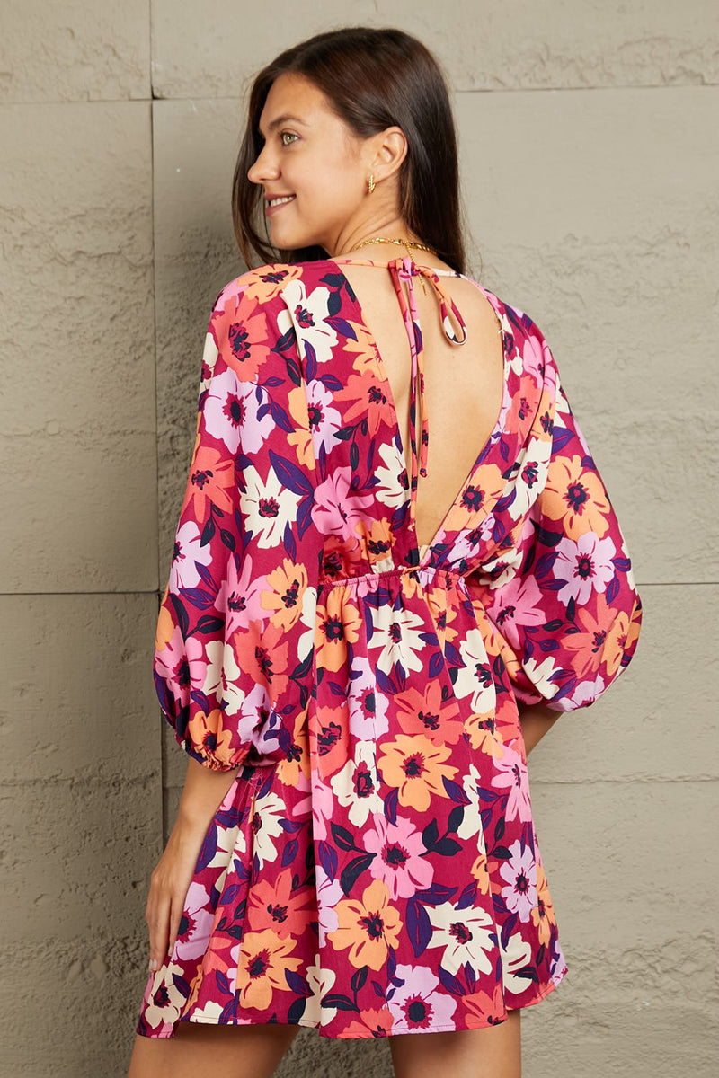 GeeGee Mini-robe à imprimé floral pleine taille