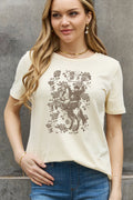 T-shirt en coton graphique Cowboy pleine grandeur Simply Love