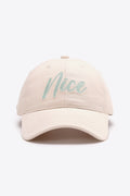 Casquette de baseball ajustable en coton NICE