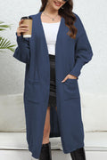 Open Front Dropped Shoulder Cardigan