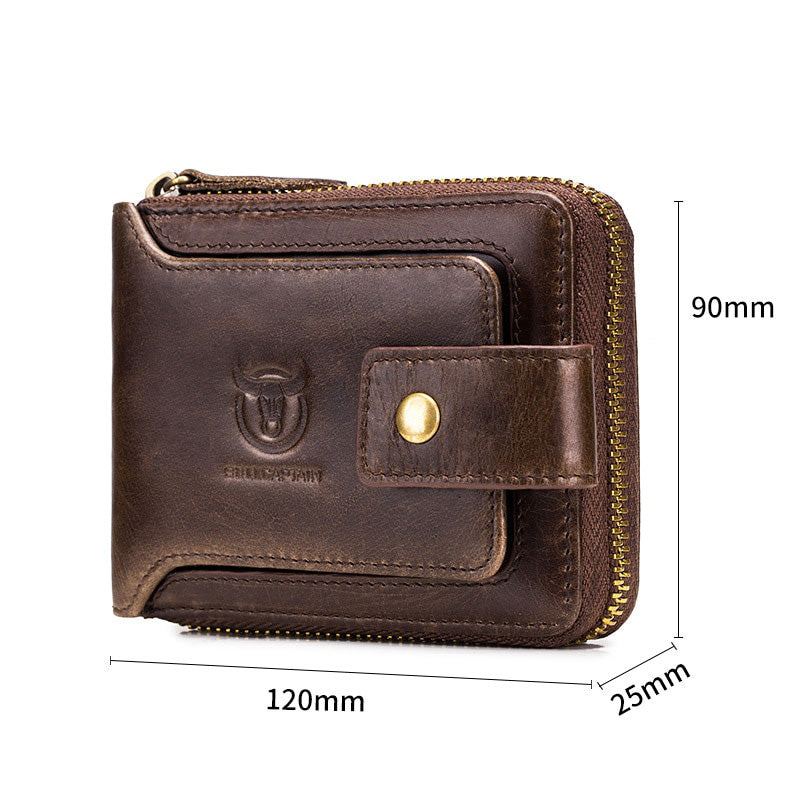 BULLCAPTAIN Men's Leather Wallet