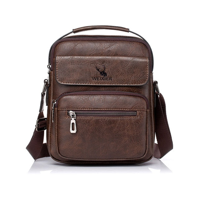 WEIXIER Men's Casual Soft Messenger Crossbody Bag