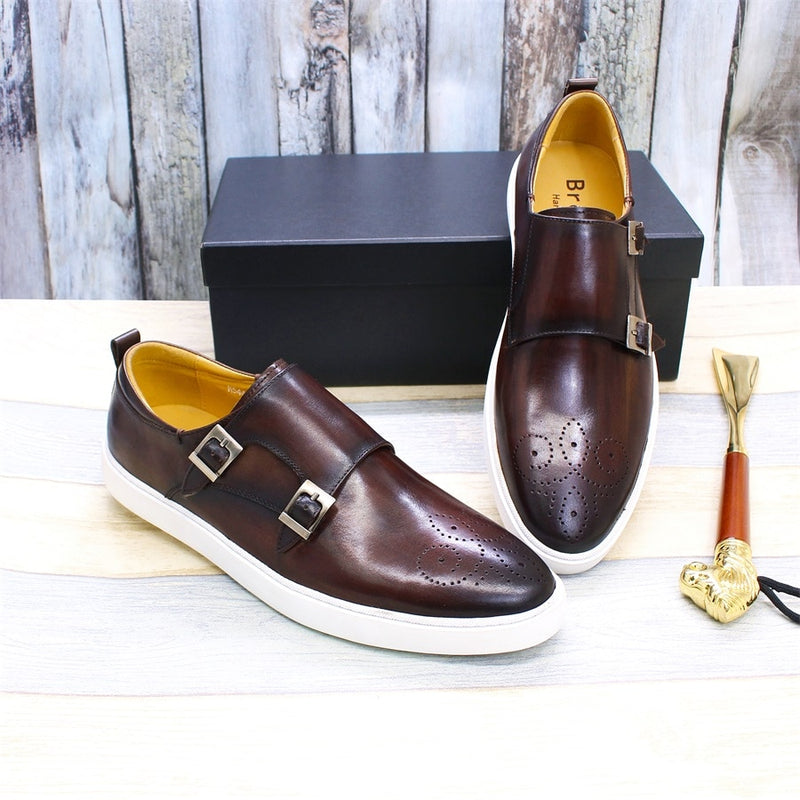 Zapatos planos clásicos de cuero genuino para hombres