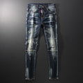 Ropa de calle para hombre Denim Punk Retro Jeans desgastados