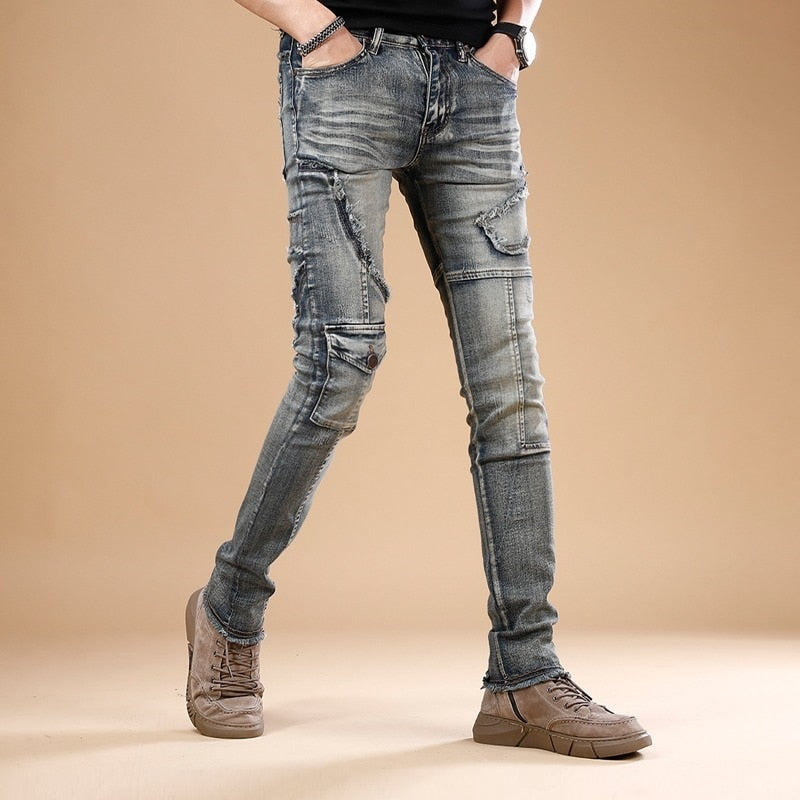 Men's High Quality Motorcycle BikerJeans