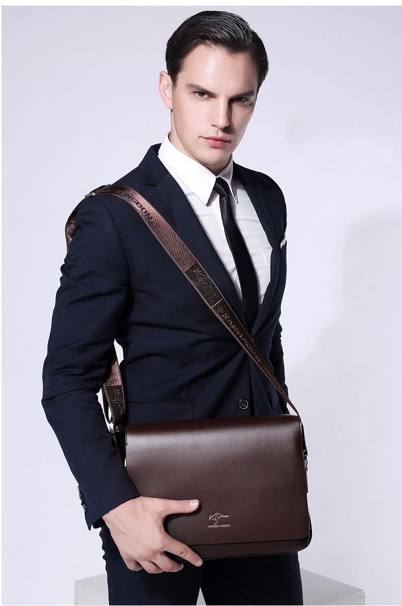 Bolso clásico de cuero de lujo para hombre KANGAROO