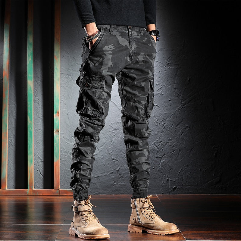 Pantalones cargo de camuflaje de moda para hombres