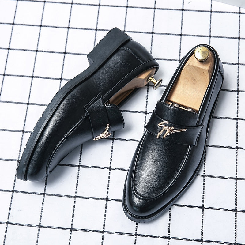 Mocassins de mariage formels en similicuir pour hommes