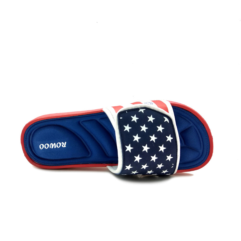 Men's Cozy Foam USA Flag Slipper Sandals