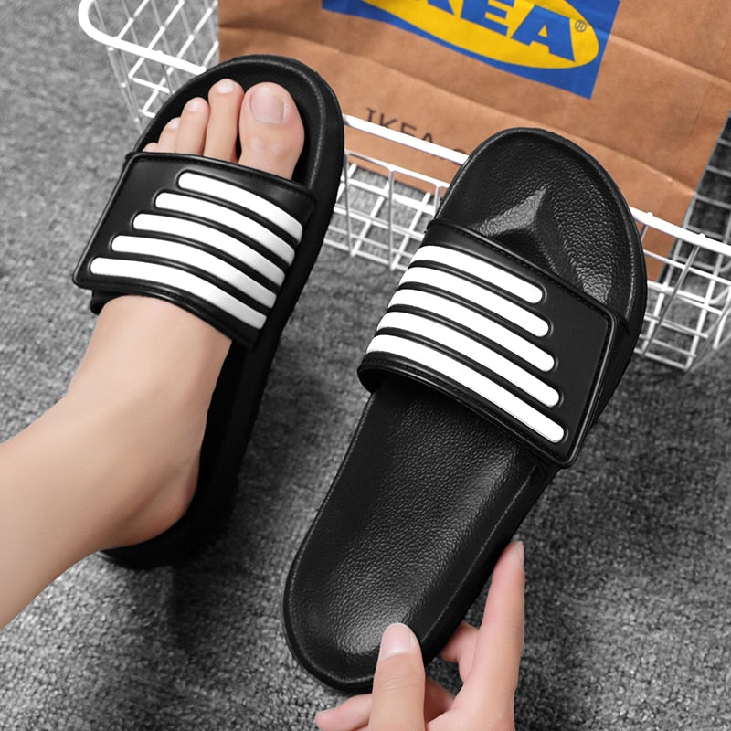 Men's Striped Summer Outdoor/Indoor Slippers