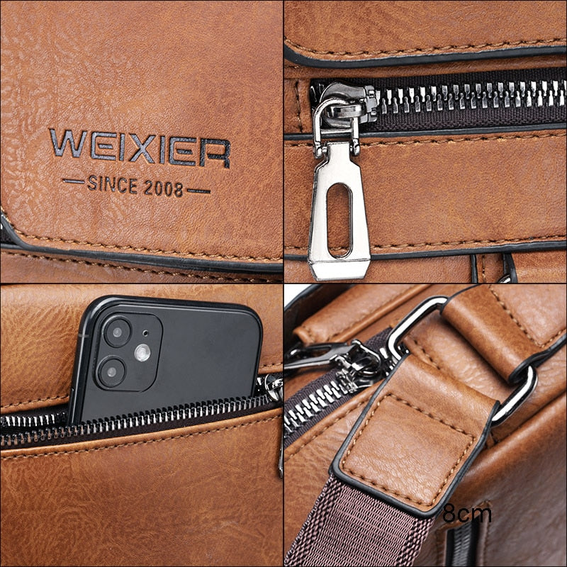 WEIXIER Men's Vintage Crossbody Shoulder Bag