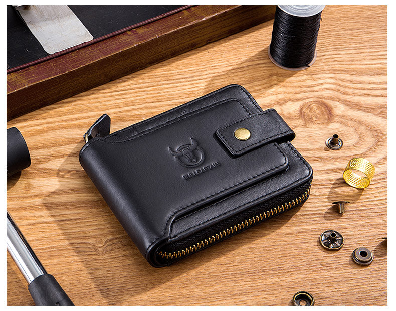 BULLCAPTAIN Men's Leather Wallet