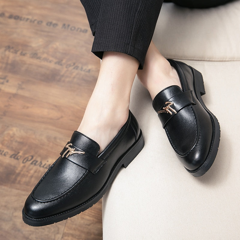 Mocassins de mariage formels en similicuir pour hommes