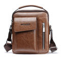 WEIXIER Men's Multi-Function PU Leather Shoulder Bag