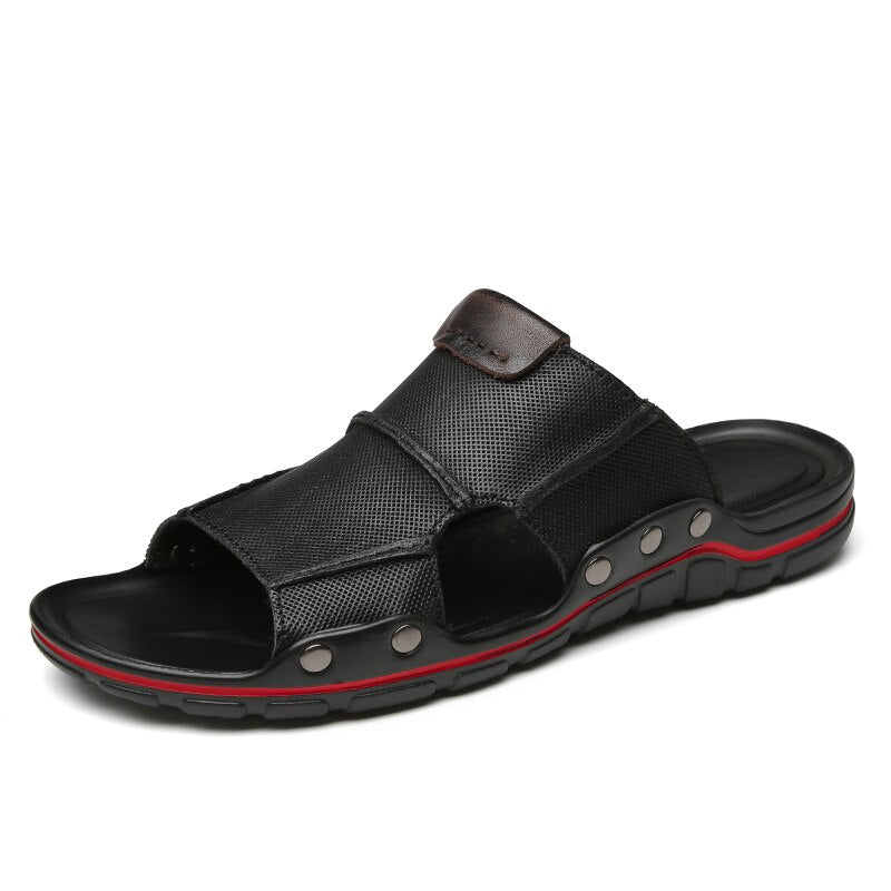 Sandalias de verano de cuero genuino para hombre SSX