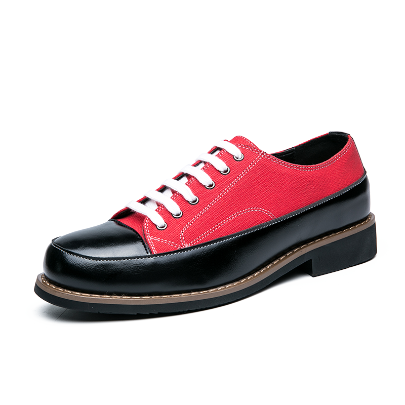 Oxfords de piel auténtica con cordones y plataforma baja para hombre