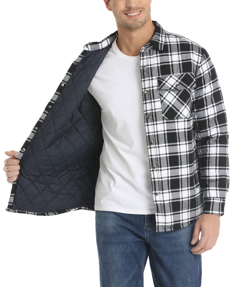 TACS Chaquetas de invierno de algodón a cuadros para hombre