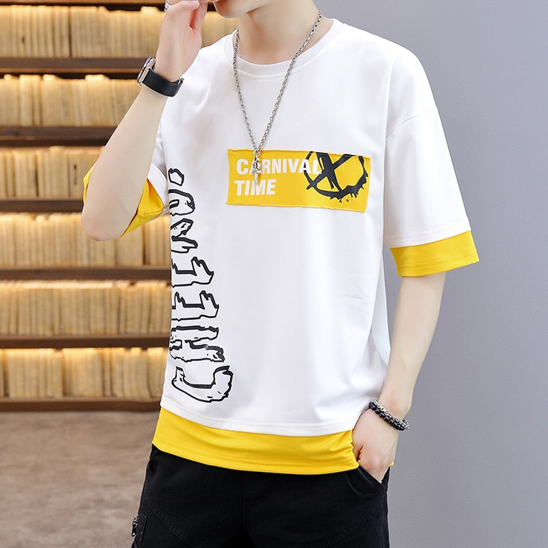 CARNIVAL Men's Korean Short Sleeved Harajuku T-Shirt