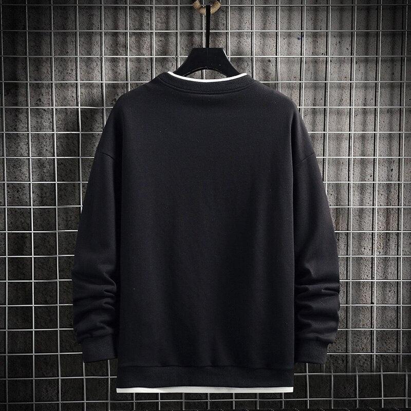 Autumn Men's Harajuku Print Long Sleeve Pullover - AM APPAREL