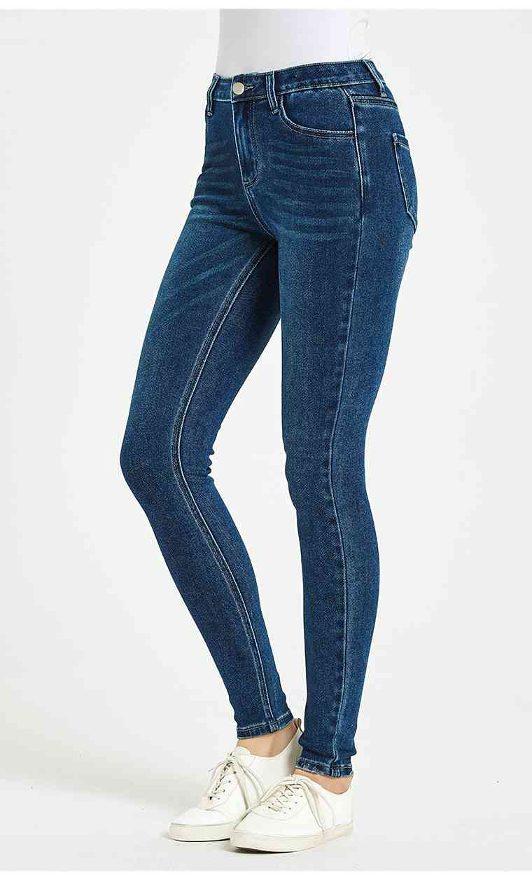 Jean skinny taille mi-haute pleine taille