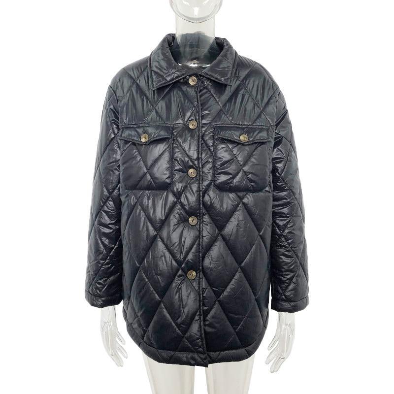 C19 Women's Button Down Winter Coat - AM APPAREL