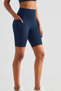 Short de cycliste à taille haute avec poches