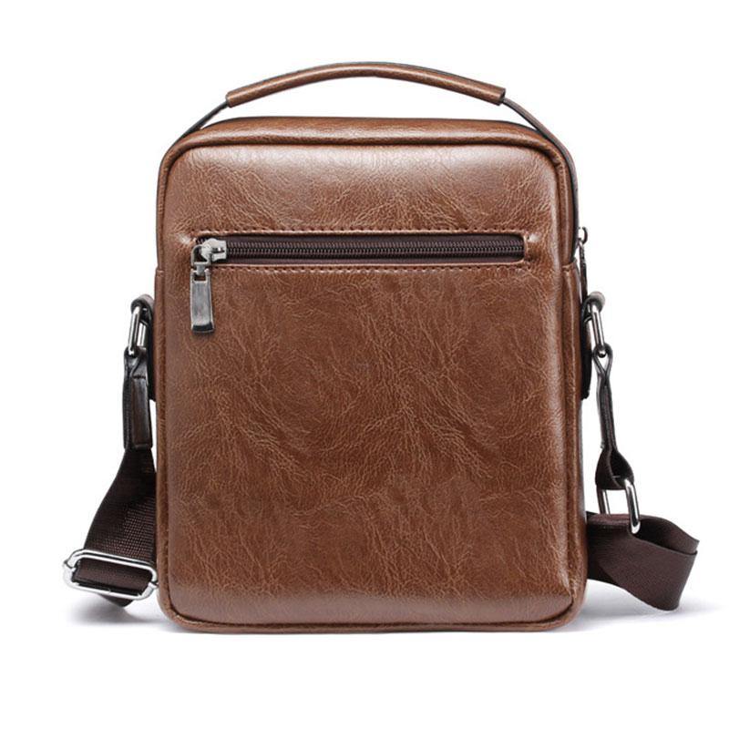 Casual Men's PU Leather Shoulder Bag - AM APPAREL