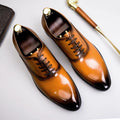 Cowhide Genuine Leather Oxford Shoes - AM APPAREL