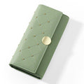 Designer Rivet Button Trifold Wallet Clutch - AM APPAREL