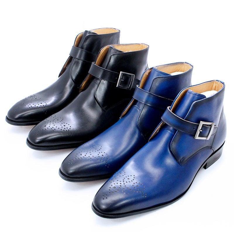 DW Men's Genuine Leather Ankle Boot - AM APPAREL