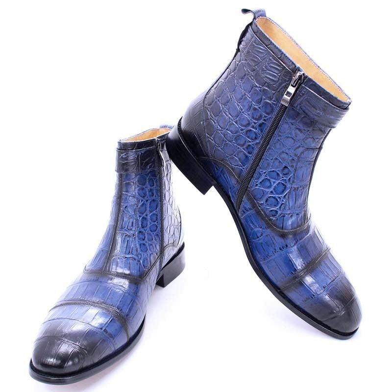 DW Men's Genuine Leather Cowboy Boots - AM APPAREL