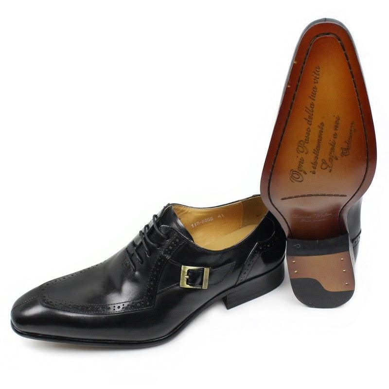 DW Men's Luxurious Leather Lace Up Oxfords - AM APPAREL