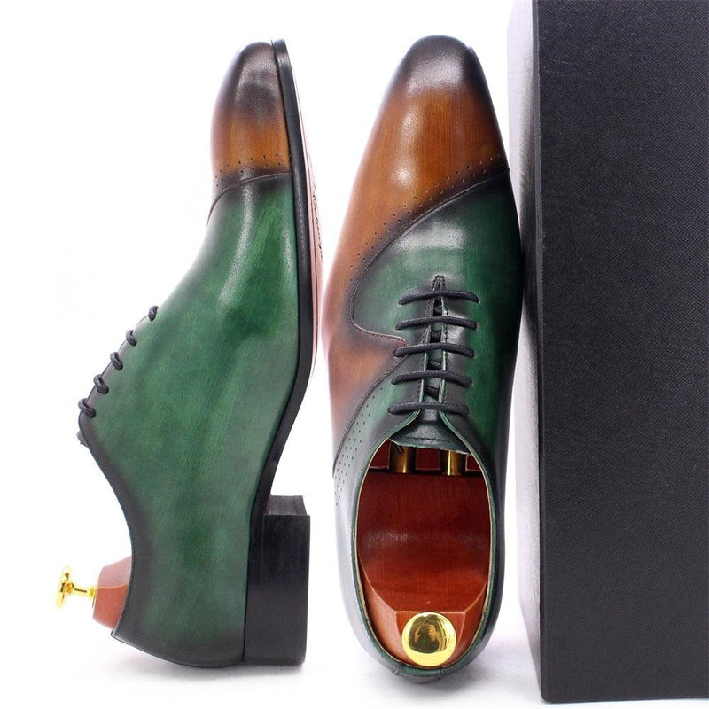 DW Men's Luxury Gradient Cow Leather Dress Shoes - AM APPAREL