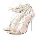 Extra Elegant Ankle Strappy Party High Heels - AM APPAREL