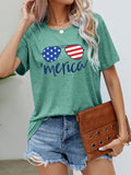 T-shirt graphique lunettes drapeau américain