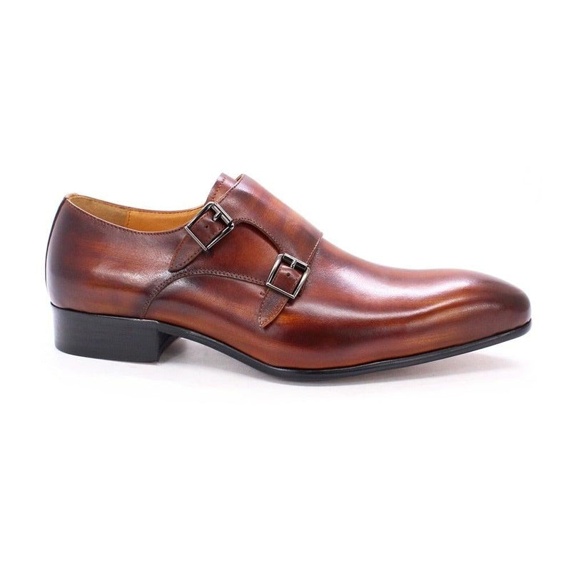 FC Men's Genuine Calf Leather Oxford Shoes W/ Monk Strap - AM APPAREL