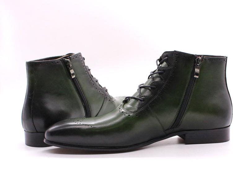 FC Men's Handmade Genuine Leather Ankle Boots - AM APPAREL