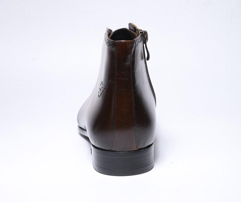 FC Men's Handmade Genuine Leather Ankle Boots - AM APPAREL