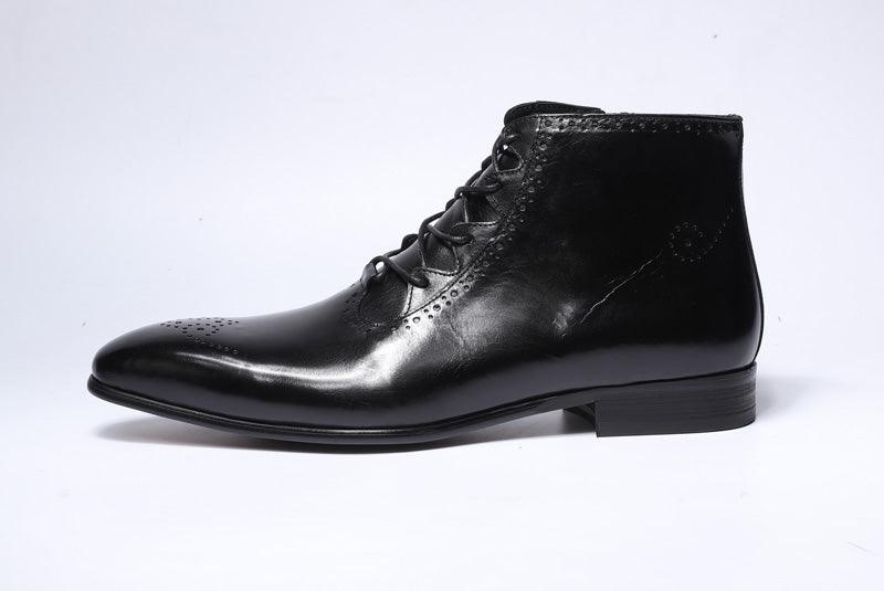 FC Men's Handmade Genuine Leather Ankle Boots - AM APPAREL