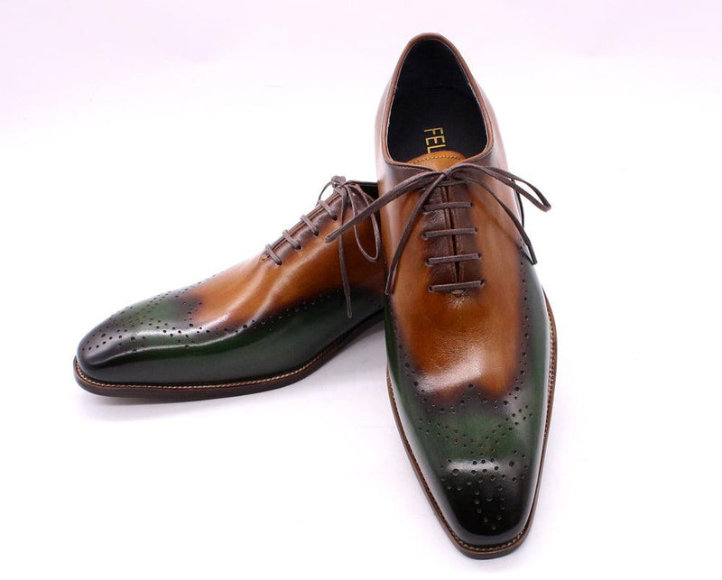 FC Men's Luxury Handmade Calf Leather Wingtip Oxfords - AM APPAREL