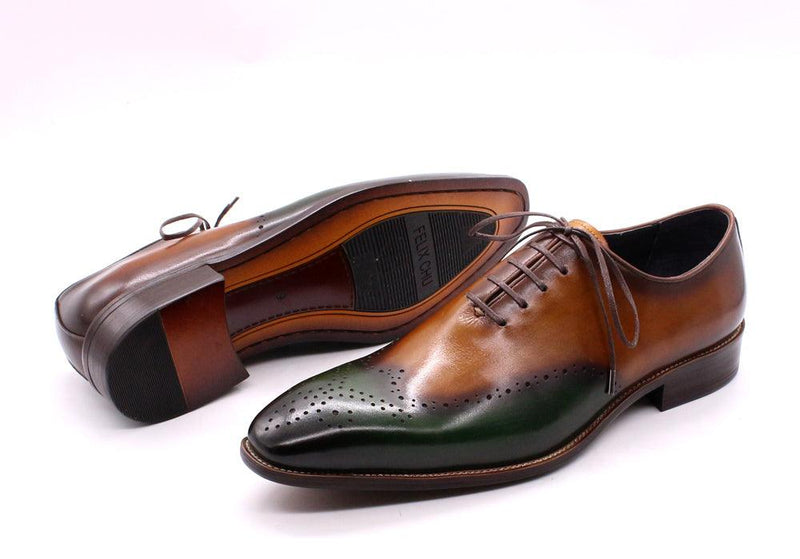 FC Men's Luxury Handmade Calf Leather Wingtip Oxfords - AM APPAREL