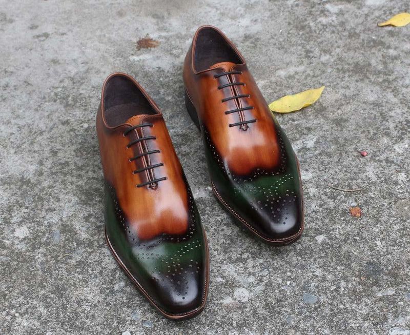 FC Men's Luxury Handmade Calf Leather Wingtip Oxfords - AM APPAREL