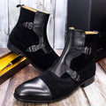 FELIX Men's Genuine Leather Handmade Suede Boots - AM APPAREL