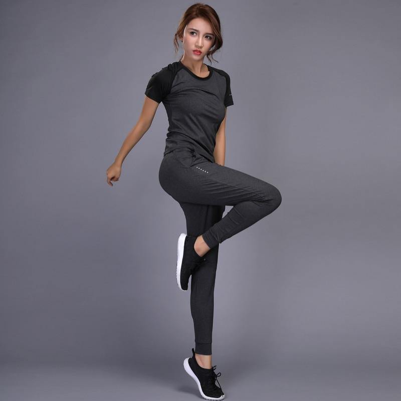 Loose Fit Women's Fitness Jogging 2 Pc Set - AM APPAREL